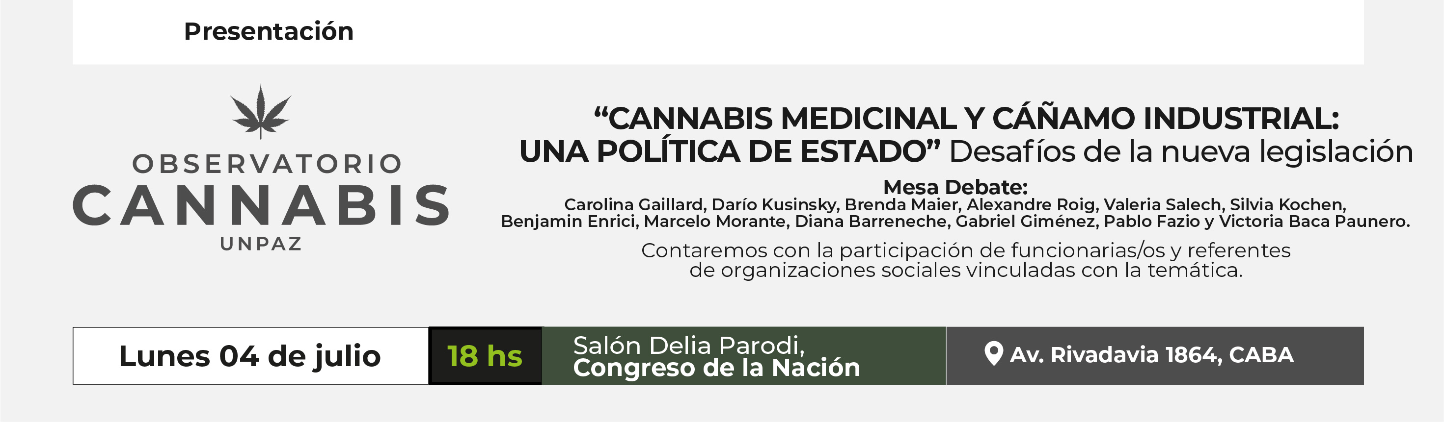 Presentación Observatorio de Cannabis UNPAZ